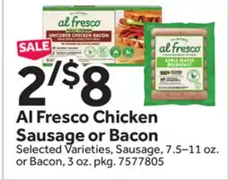 Stop&Shop Al Fresco Chicken Sausage or Bacon offer
