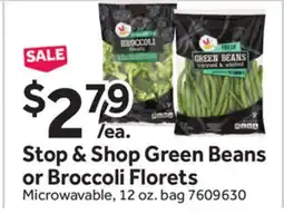 Stop&Shop Stop & Shop Green Beans or Broccoli Florets offer