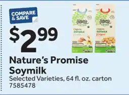 Stop&Shop Nature's Promise Soymilk offer