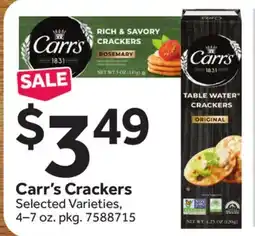 Stop&Shop Carr's Crackers offer