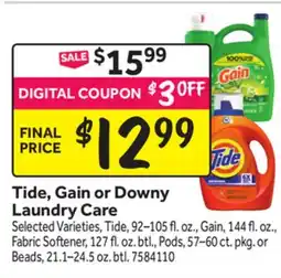 Stop&Shop Tide, Gain or Downy Laundry Care offer