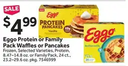 Stop&Shop Eggo Protein or Family Pack Waffles or Pancakes offer