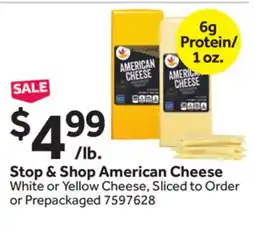 Stop&Shop Stop & Shop American Cheese offer