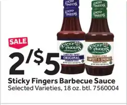 Stop&Shop Sticky Fingers Barbecue Sauce offer