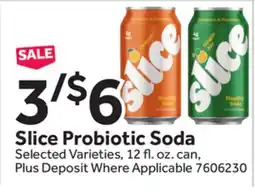 Stop&Shop Slice Probiotic Soda offer