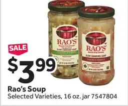 Stop&Shop Rao's Soup offer