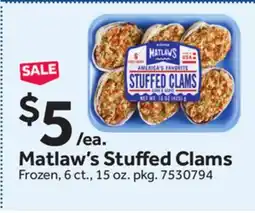 Stop&Shop Matlaw's Stuffed Clams offer