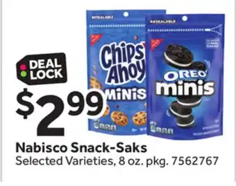 Stop&Shop Nabisco Snack-Saks offer
