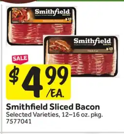 Stop&Shop Smithfield Sliced Bacon offer