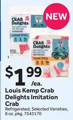Stop&Shop Louis Kemp Crab Delights Imitation Crab offer