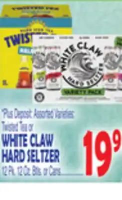 Bravo Supermarkets WHITE CLAW HARD SELTZER offer