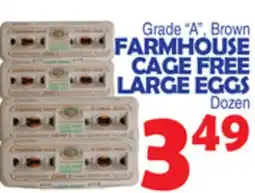 Bravo Supermarkets FARMHOUSE CAGE FREE LARGE EGGS offer