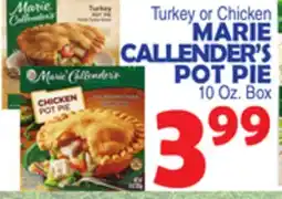 Bravo Supermarkets MARIE CALLENDER'S POT PIE offer