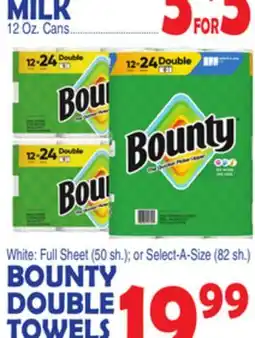Bravo Supermarkets BOUNTY DOUBLE TOWELS offer