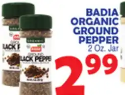 Bravo Supermarkets BADIA ORGANIC GROUND PEPPER offer