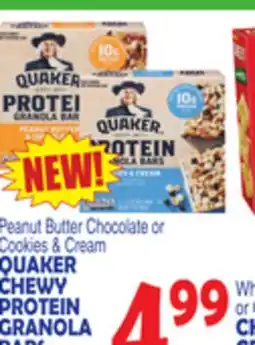 Bravo Supermarkets QUAKER CHEWY PROTEIN GRANOLA offer