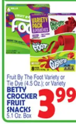 Bravo Supermarkets BETTY CROCKER FRUIT SNACKS offer