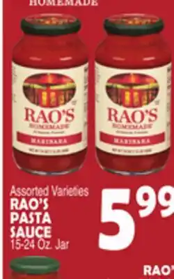 Bravo Supermarkets RAO'S PASTA SAUCE offer