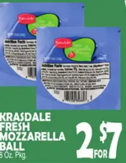 Bravo Supermarkets KRASDALE FRESH MOZZARELLA BALL offer