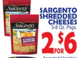 Bravo Supermarkets SARGENTO SHREDDED CHEESES offer