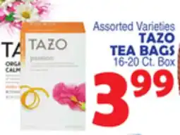 Bravo Supermarkets TAZO TEA BAGS offer