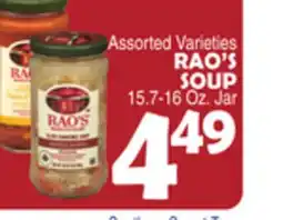 Bravo Supermarkets RAO'S SOUP offer