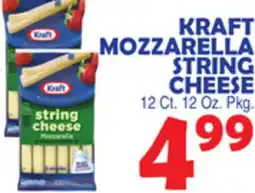 Bravo Supermarkets KRAFT MOZZARELLA STRING CHEESE offer