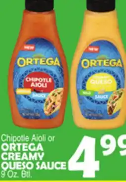 Bravo Supermarkets ORTEGA CREAMY QUESO SAUCE offer
