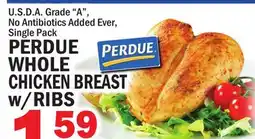 Bravo Supermarkets PERDUE WHOLE CHICKEN BREAST w/RIBS offer
