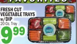 Bravo Supermarkets FRESH CUT VEGETABLE TRAYS w/DIP offer