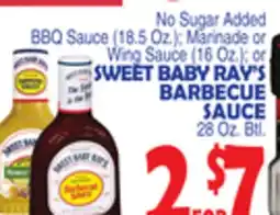 Bravo Supermarkets SWEET BABY RAY'S BARBECUE SAUCE offer