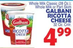 Bravo Supermarkets GALBANI RICOTTA CHEESE 32 Oz. Cntr offer