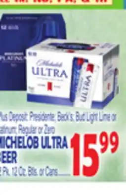 Bravo Supermarkets MICHELOB ULTRA BEER offer
