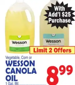 Bravo Supermarkets WESSON CANOLA OIL offer