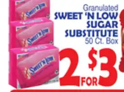 Bravo Supermarkets SWEET'N LOW SUGAR SUBSTITUTE offer