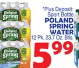 Bravo Supermarkets POLAND SPRING WATER offer