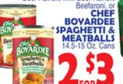 Bravo Supermarkets CHEF BOYARDEE SPAGHETTI & MEATBALL'S offer