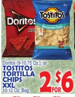 Bravo Supermarkets TOSTITOS TORTILLA CHIPS XXL 10-12 Oz. Bag offer