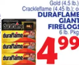 Bravo Supermarkets DURAFLAME GIANT FIRELOGS 6 lb. Pkg offer