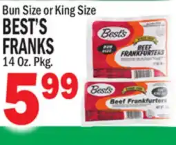 Bravo Supermarkets BEST'S FRANKS offer