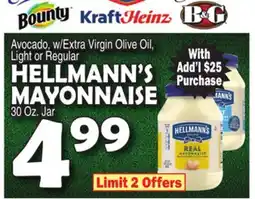 Bravo Supermarkets HELLMANN'S MAYONNAISE offer