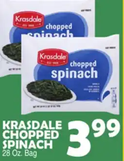 Bravo Supermarkets KRASDALE CHOPPED SPINACH offer