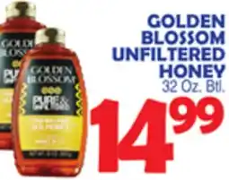 Bravo Supermarkets GOLDEN BLOSSOM UNFILTERED HONEY offer