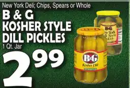 Bravo Supermarkets B & G KOSHER STYLE DILL PICKLES offer