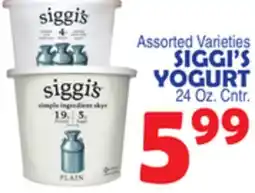 Bravo Supermarkets SIGGI'S YOGURT offer