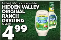 Bravo Supermarkets HIDDEN VALLEY ORIGINAL RANCH DRESSING offer