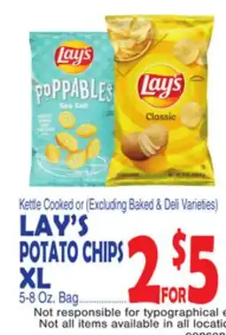 Bravo Supermarkets LAY'S POTATO CHIPS XL offer