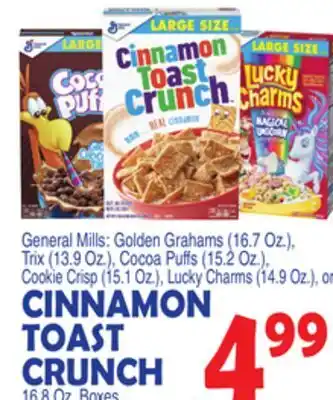 Bravo Supermarkets CINNAMON TOAST CRUNCH offer