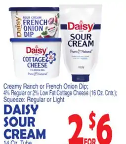 Bravo Supermarkets DAISY SOUR CREAM, 14 Oz. Tube offer