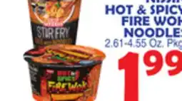 Bravo Supermarkets NISSIN HOT & SPICY FIRE WOK NOODLE offer